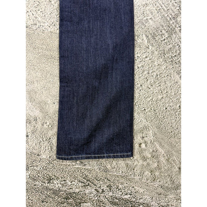 True Religion jeans blue white stitching straight Y2K