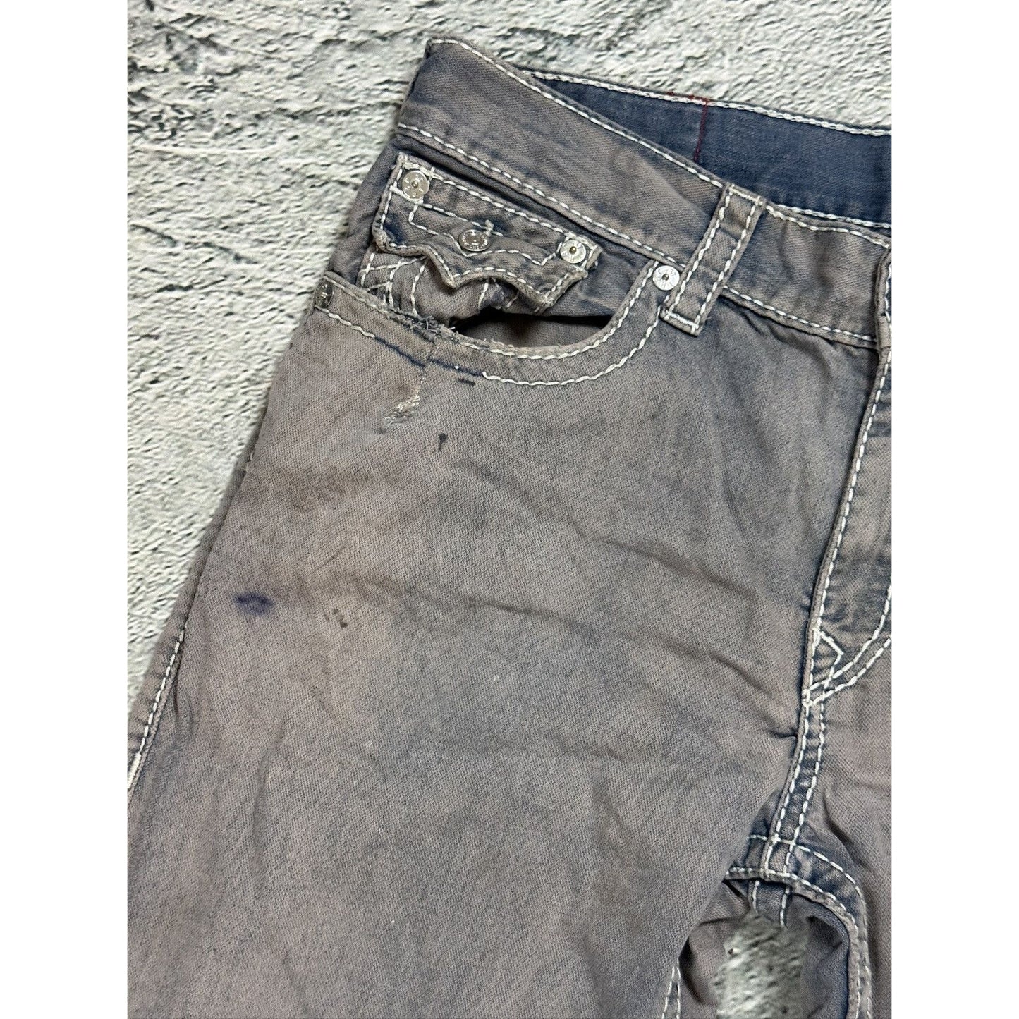 True Religion jeans vintage denim pants washed bleached