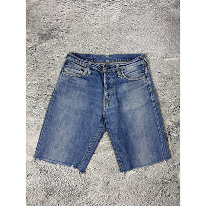 Evisu jorts seagulls embroidered logo vintage jeans shorts