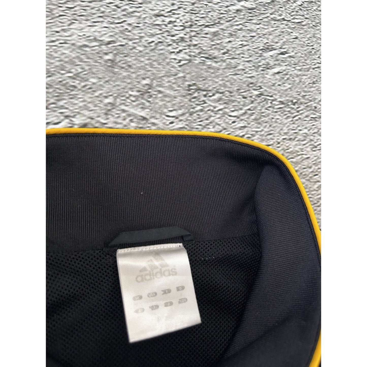 Adidas vintage black grey yellow track jacket Y2K