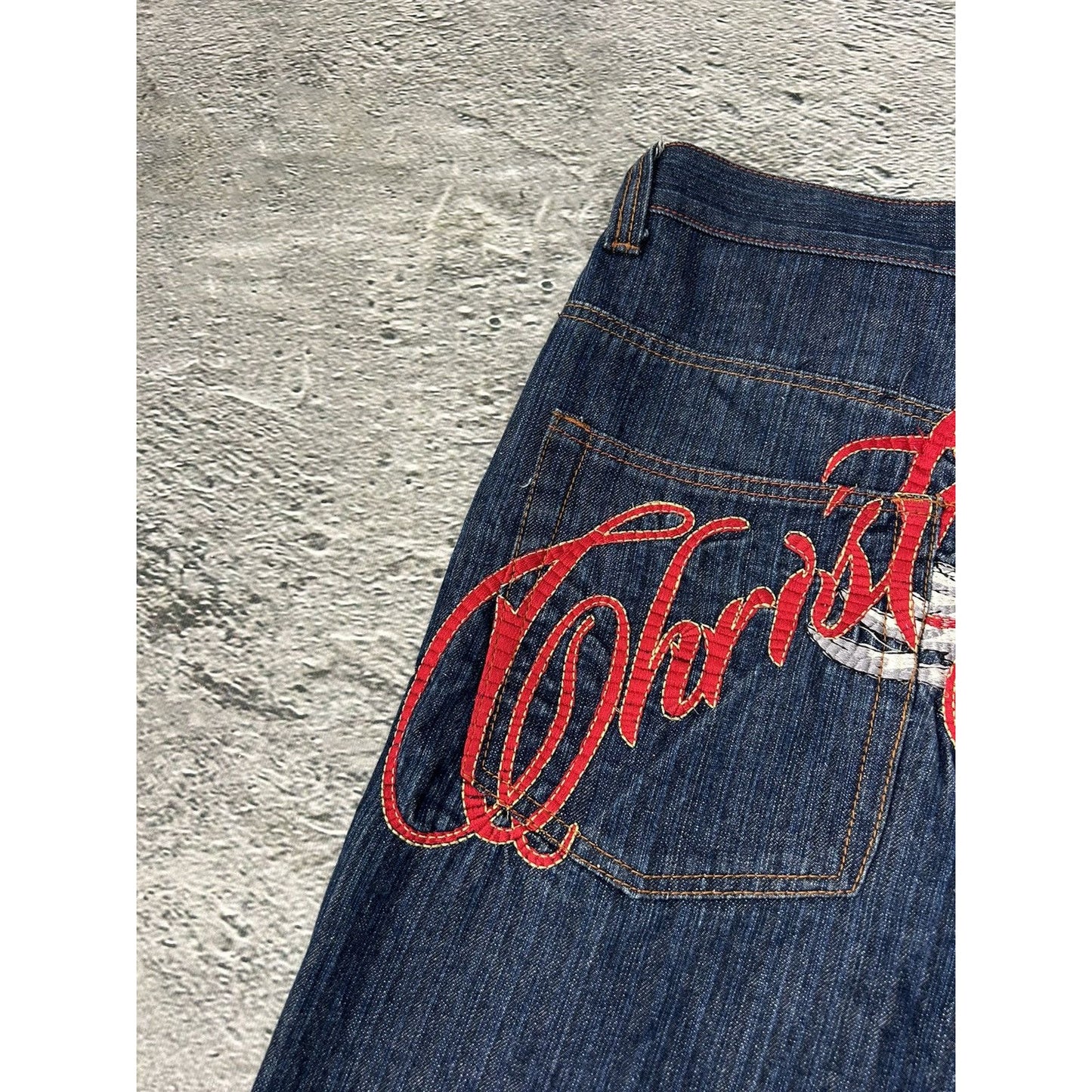 Ed Hardy Christian Audigier vintage jorts shorts denim jeans