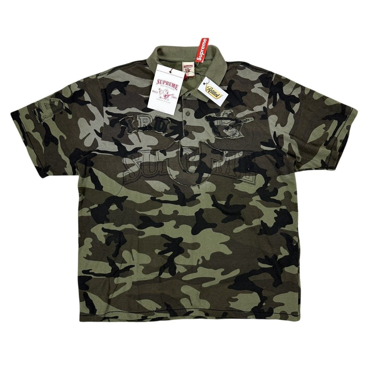Supreme x True Religion polo shirt camo L