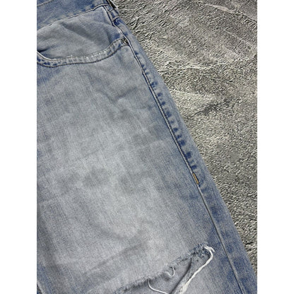 True Religion baby blue jeans contrast stitching straight