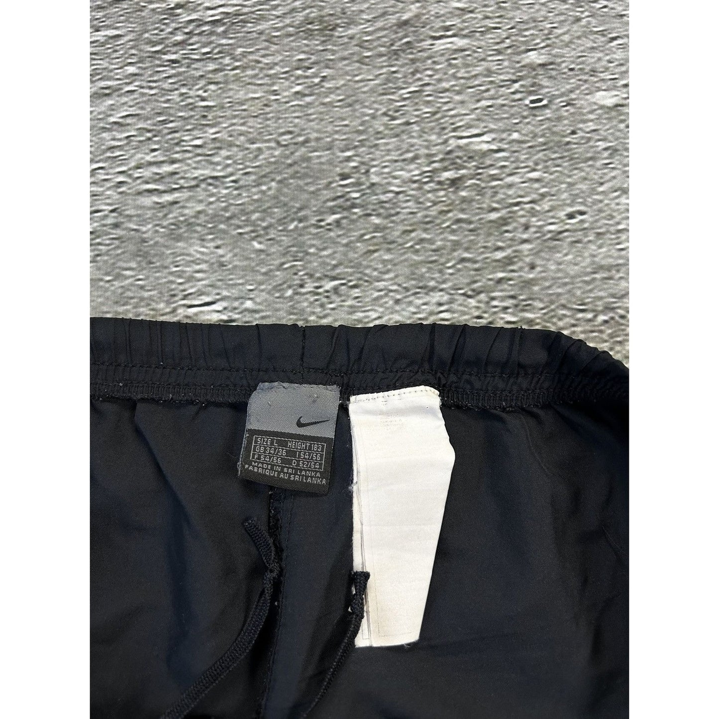 Nike nylon track pants black vintage drill Y2K parachute