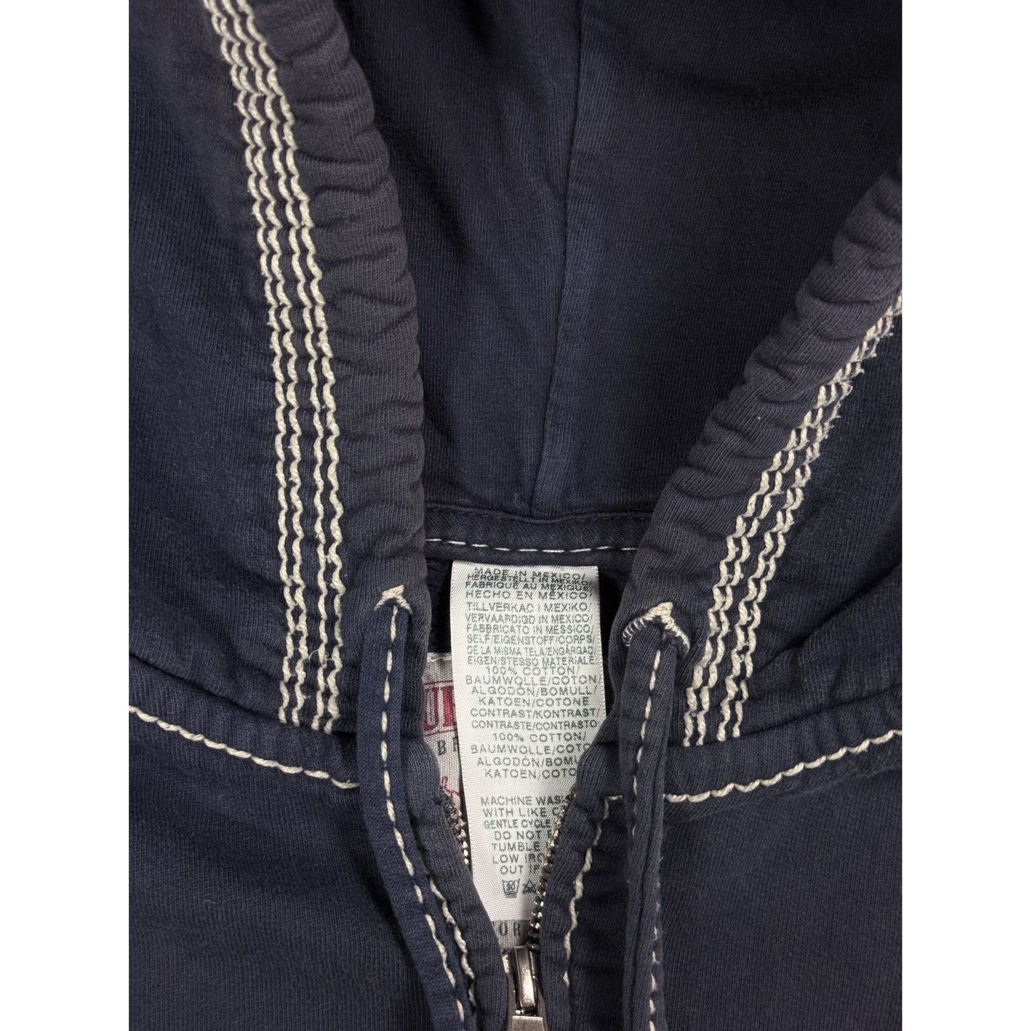 True Religion track suit zip hoodie sweatpants navy