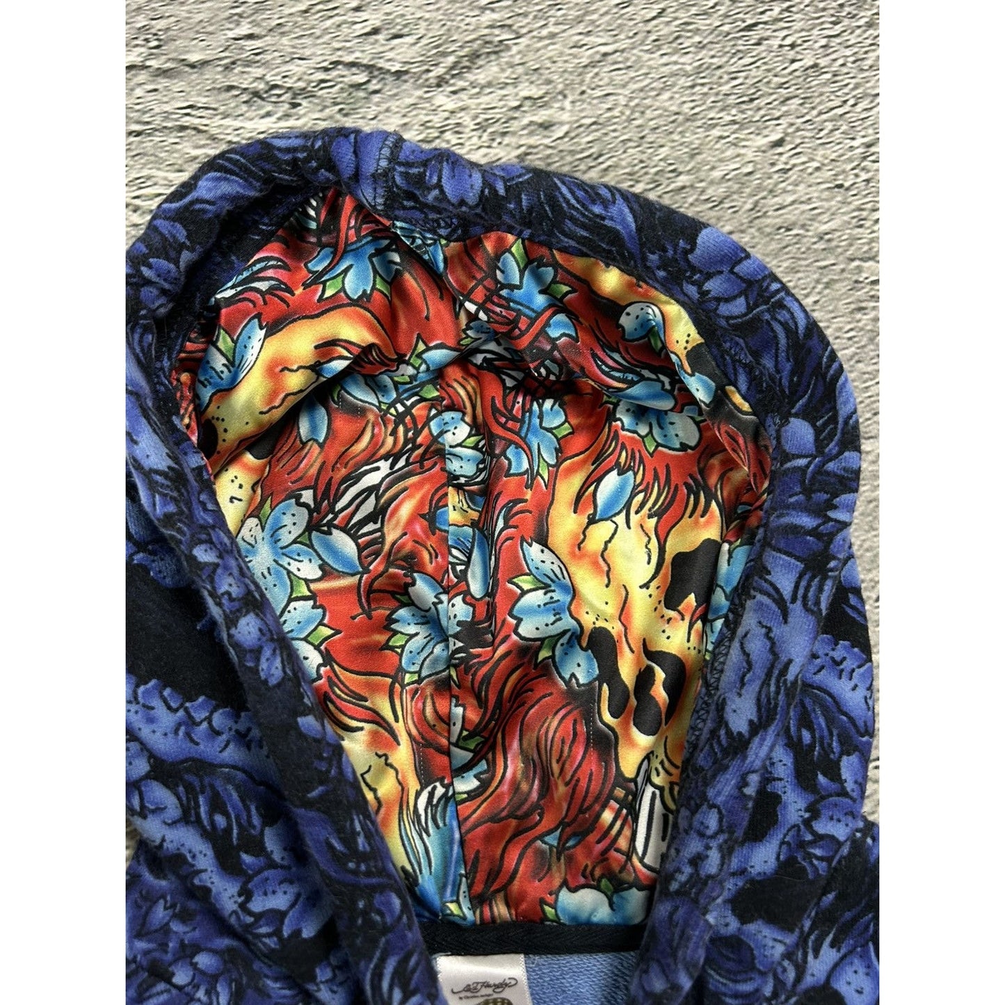 Ed Hardy zip hoodie purple vintage Y2K Christian Audigier