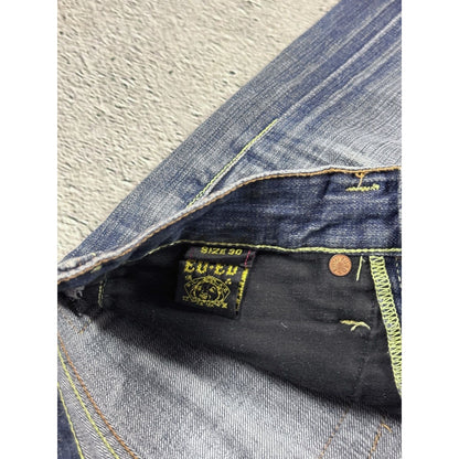 Evisu jeans white daicock big logo blue selvedge denim EU ED