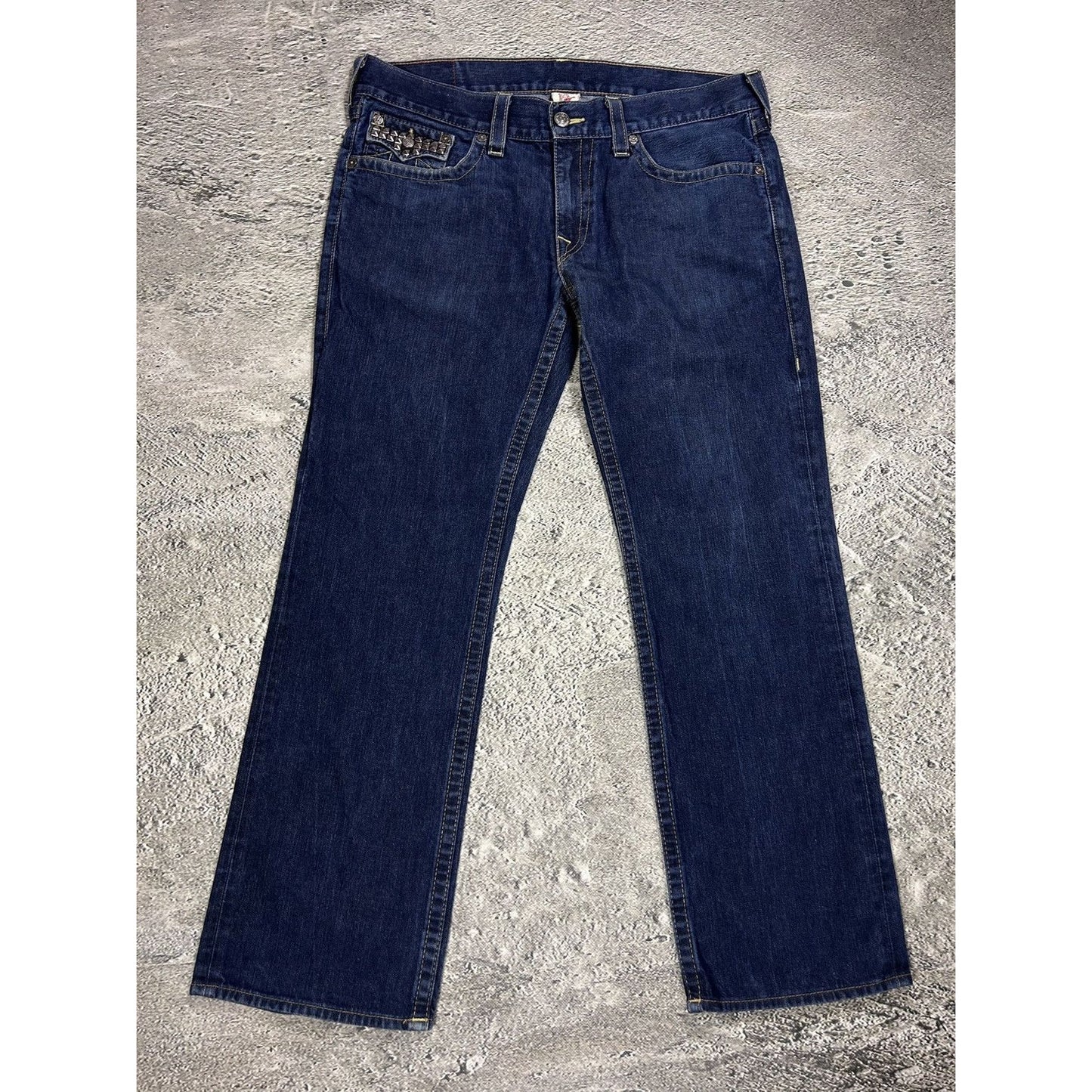 True Religion blue jeans studded Y2K Ricky vintage