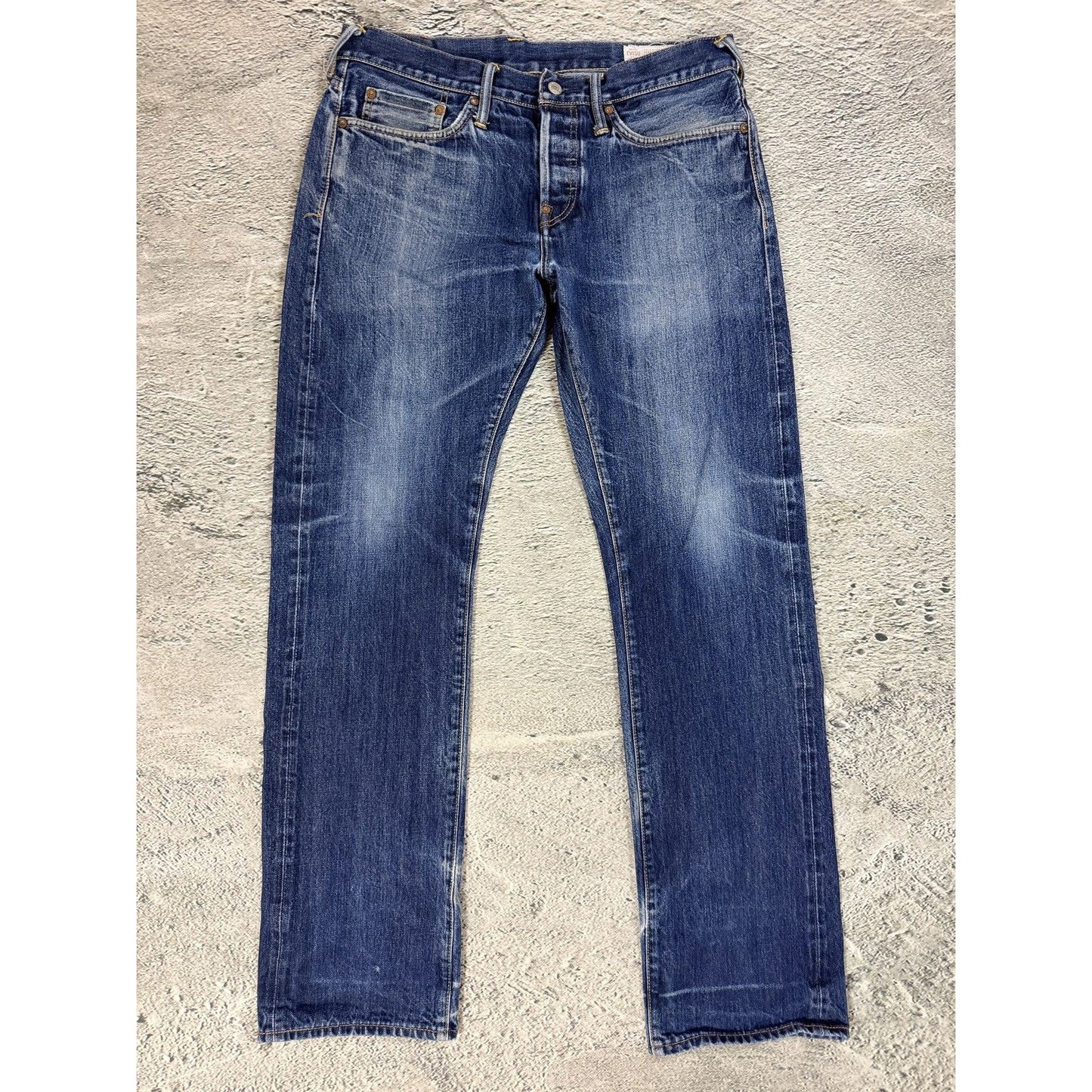 Evisu jeans vintage selvedge denim vintage red kanji seagull