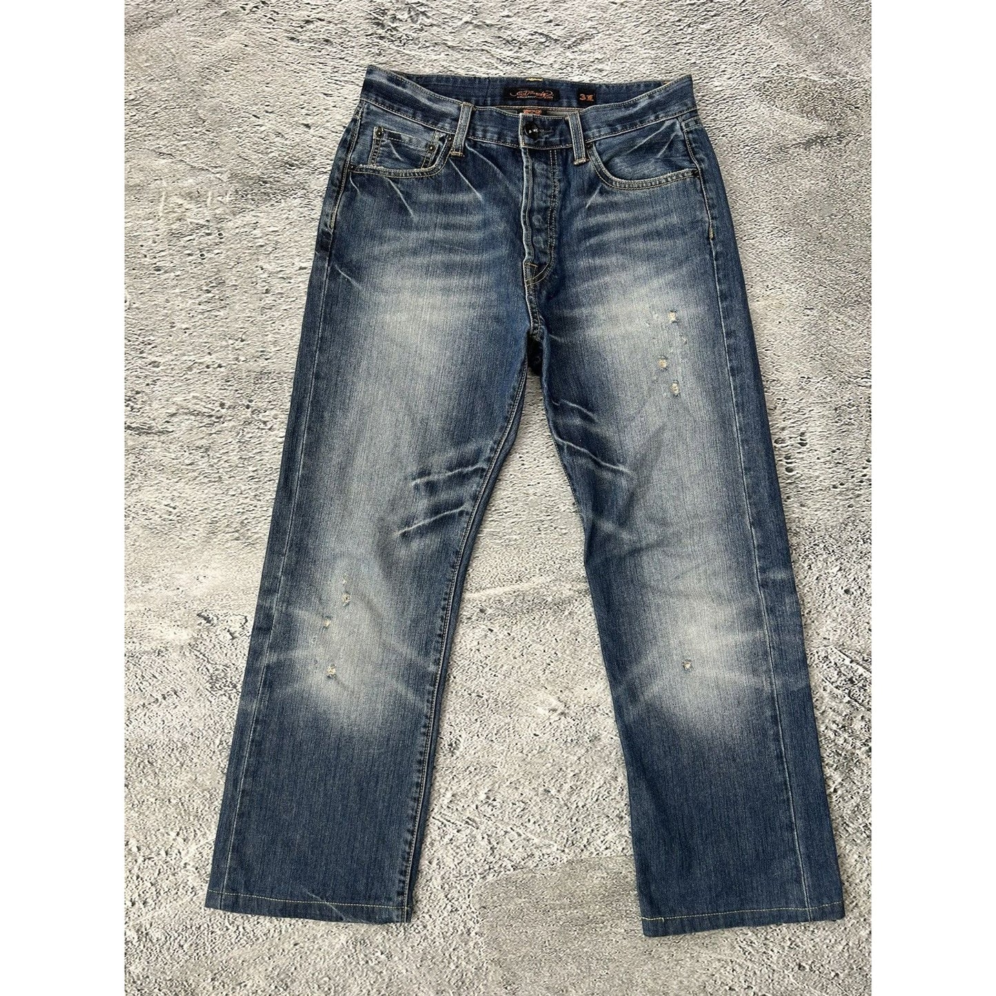 Ed Hardy Christian Audigier vintage jeans big logo pants