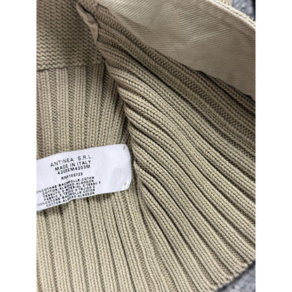 Emporio Armani sweater avant garde beige Y2K knit zip swag