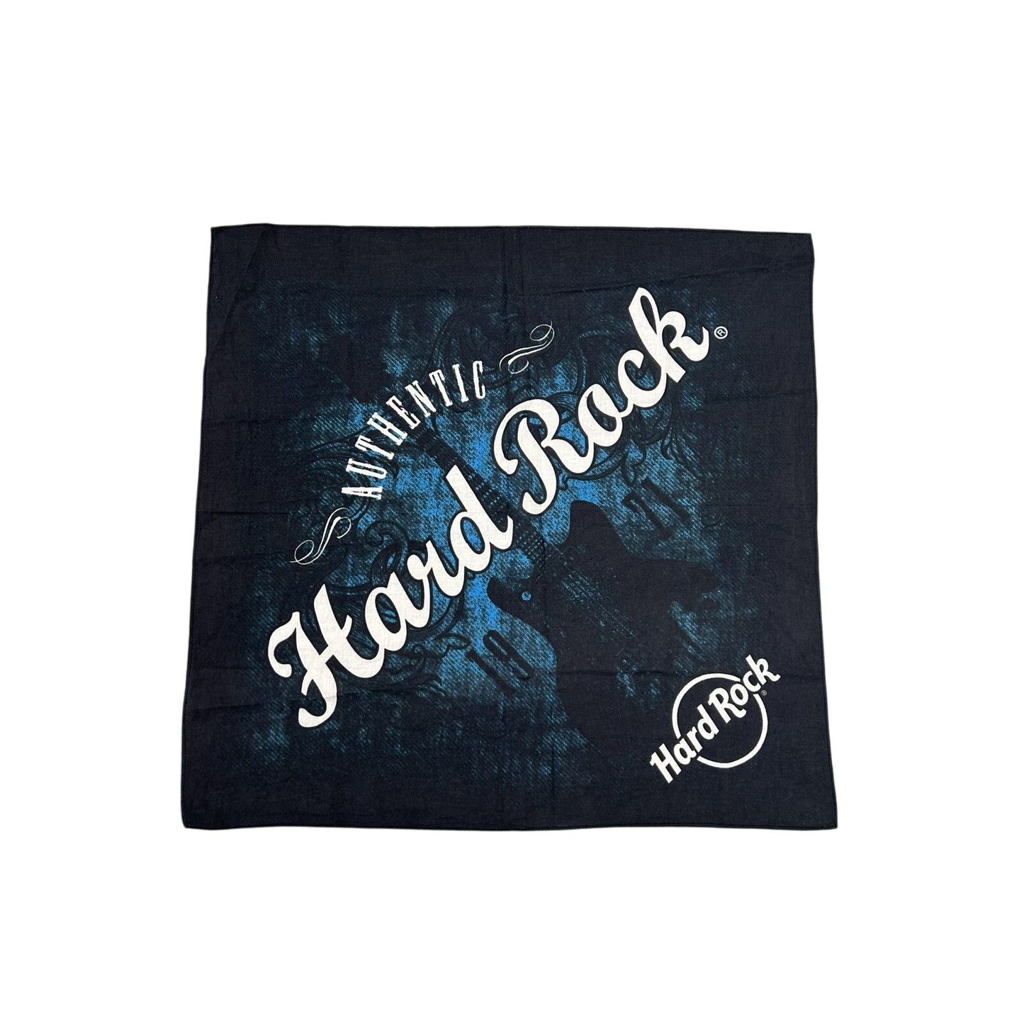 Hard Rock Cafe Shawl Vintage scarf Navy Blue