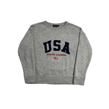 Chief Keef Polo Ralph Lauren sweatshirt grey USA big logo