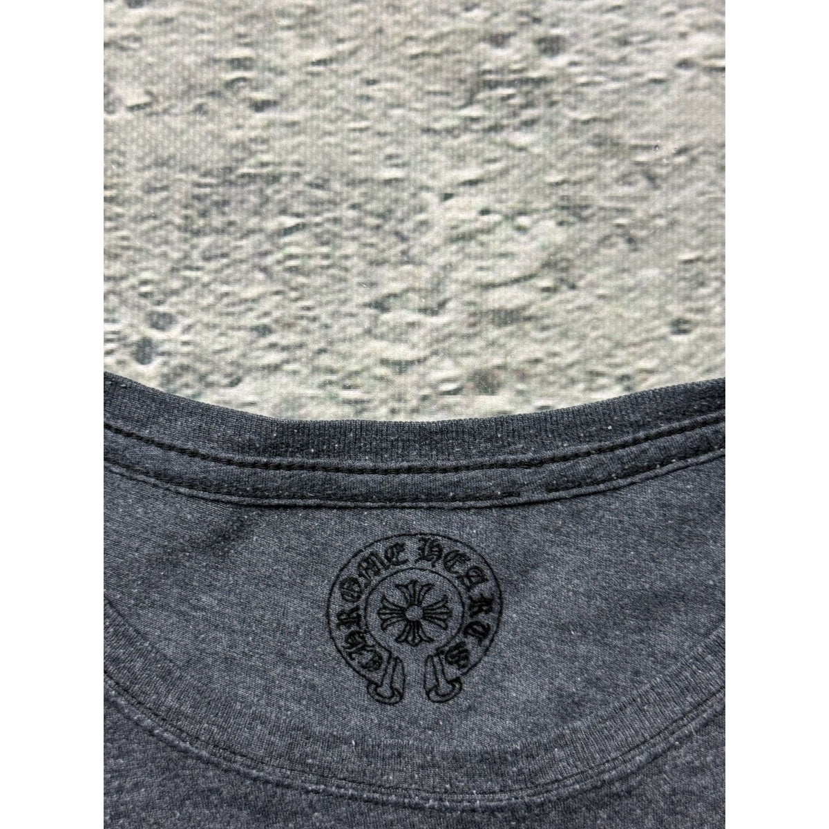 Chrome hearts Gray Tshirt Logo horseshoe scroll