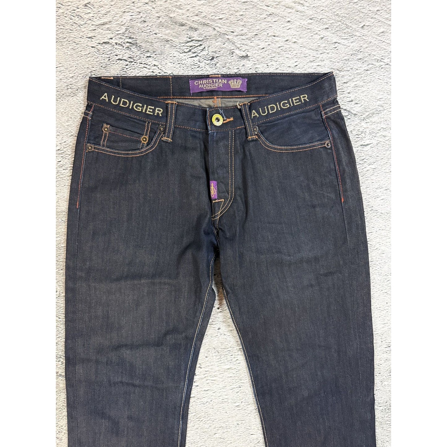 Ed Hardy Christian Audigier vintage jeans big logo pants