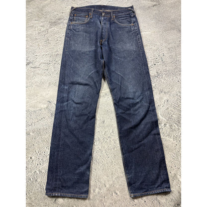 Evisu jeans red logo selvedge navy raw denim vintage