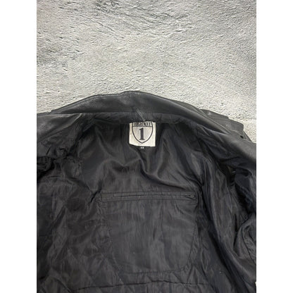 BMW leather Jacket vintage black racing highway Hillbilly