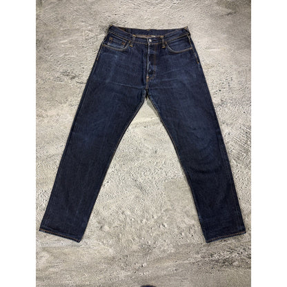 Evisu jeans yellow daicock big logo blue selvedge denim