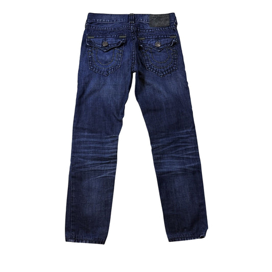True Religion blue jeans dark horseshoe logo Y2K Rocco