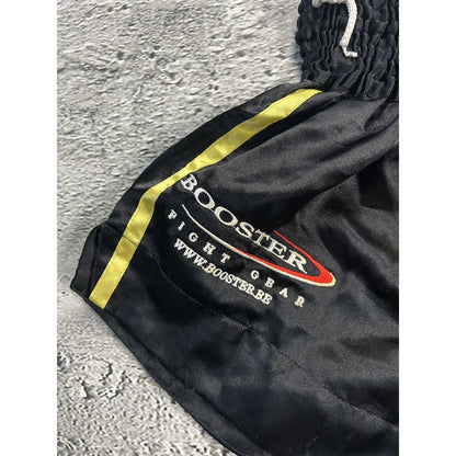 Vintage Muay Thai Boxing shorts black Y2K big logo