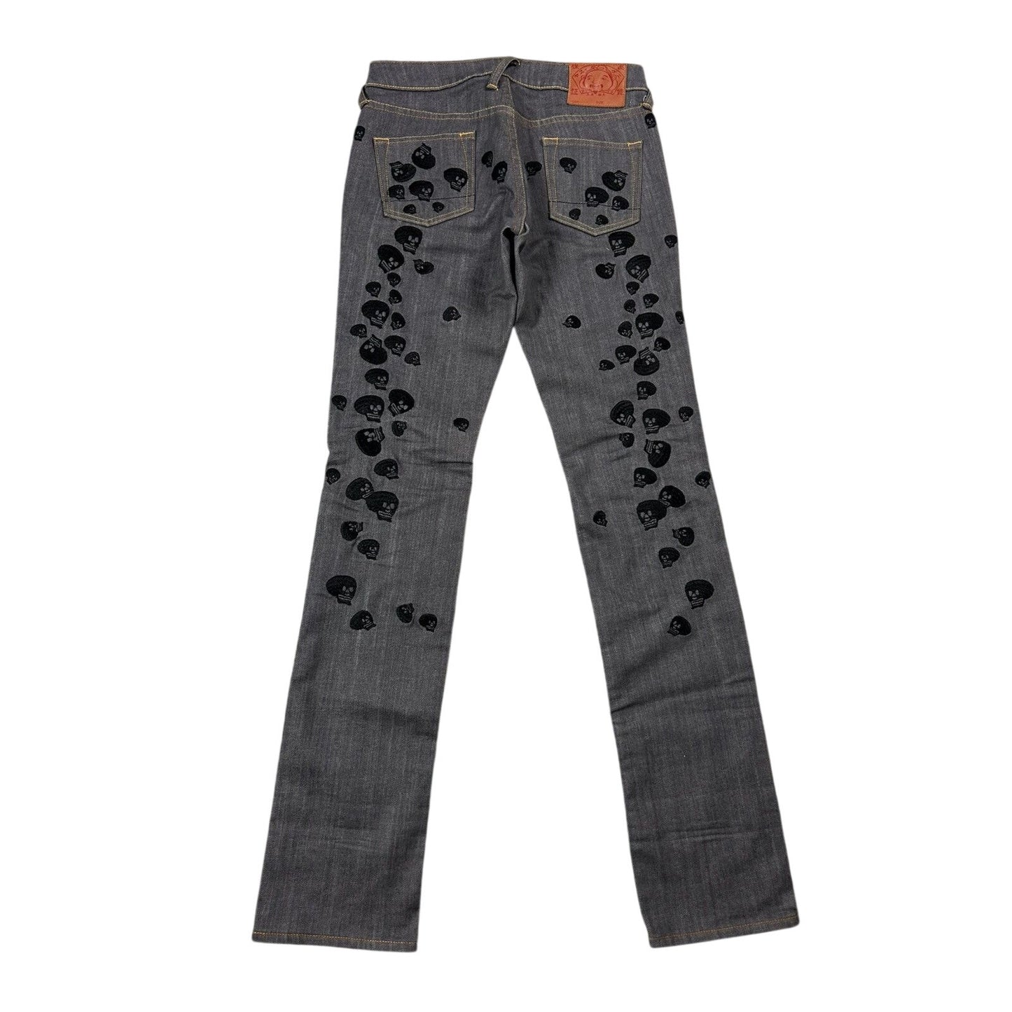 Evisu vintage daicock skull logo grey jeans black