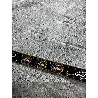 Ed Hardy vintage belt Christian Audigier red fullprint