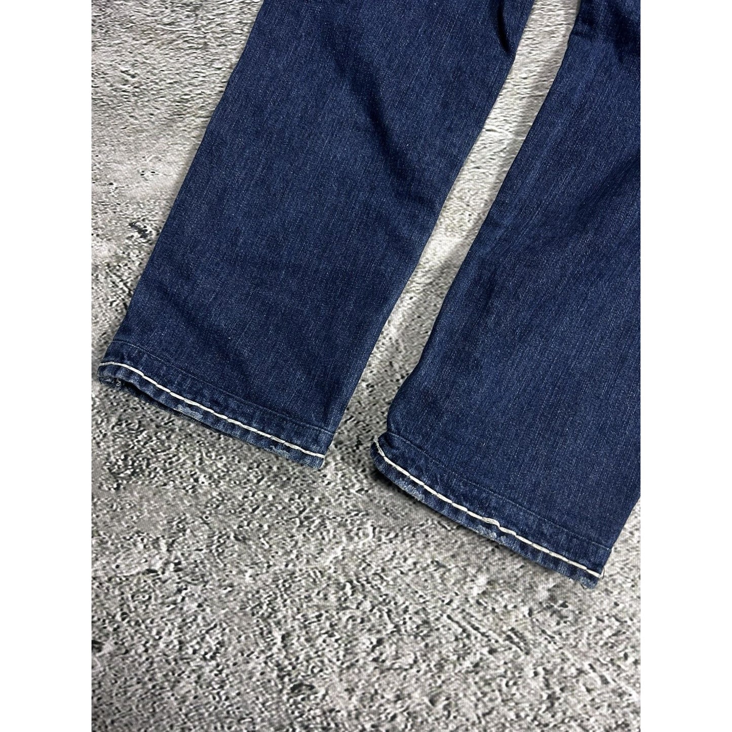 True Religion Blue jeans thick stitching Ricky