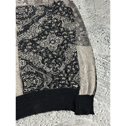 Diesel sweater linen paisley vintage avant garde abstract