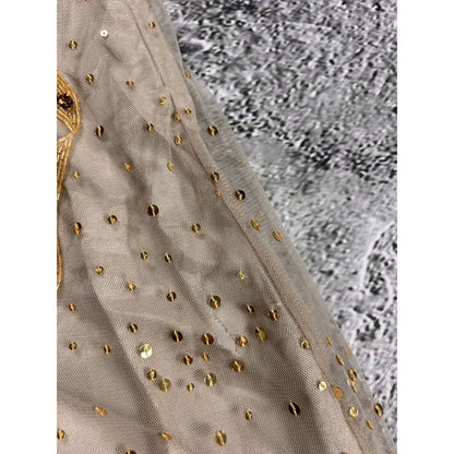 Red Valentino dress glitter beige gold