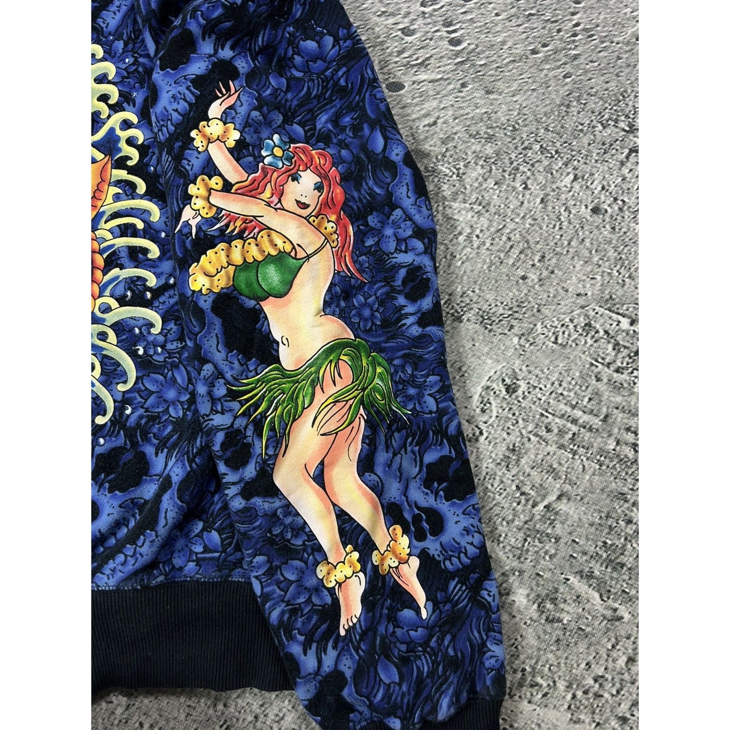 Ed Hardy zip hoodie purple vintage Y2K Christian Audigier