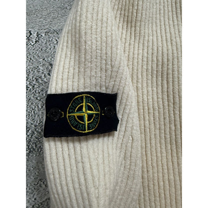 Stone Island wool turtleneck sweater beige knitwear
