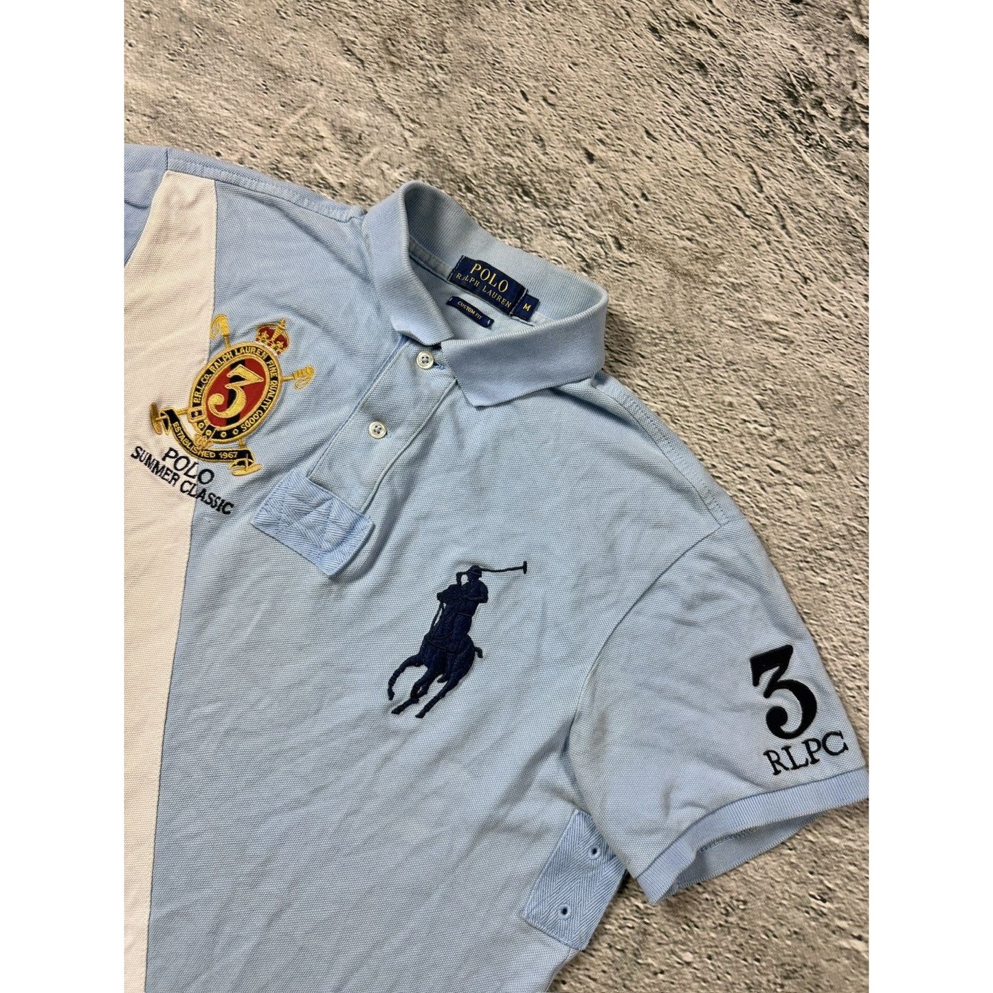Chief Keef Polo Ralph Lauren T-shirt vintage baby blue navy