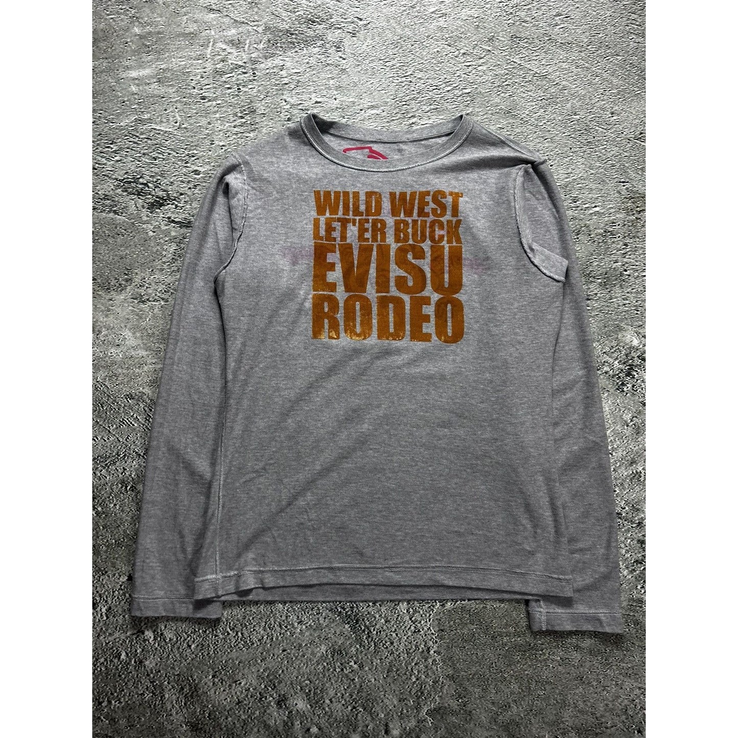 Evisu vintage long sleeve t-shirt reversible face wild west