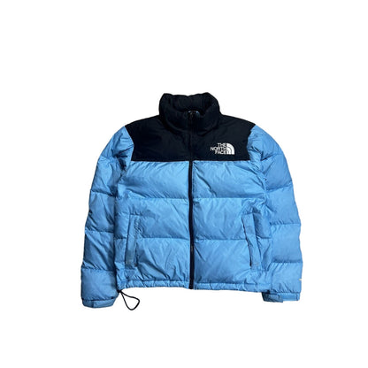 The North Face nuptse 700 baby blue black down puffer jacket