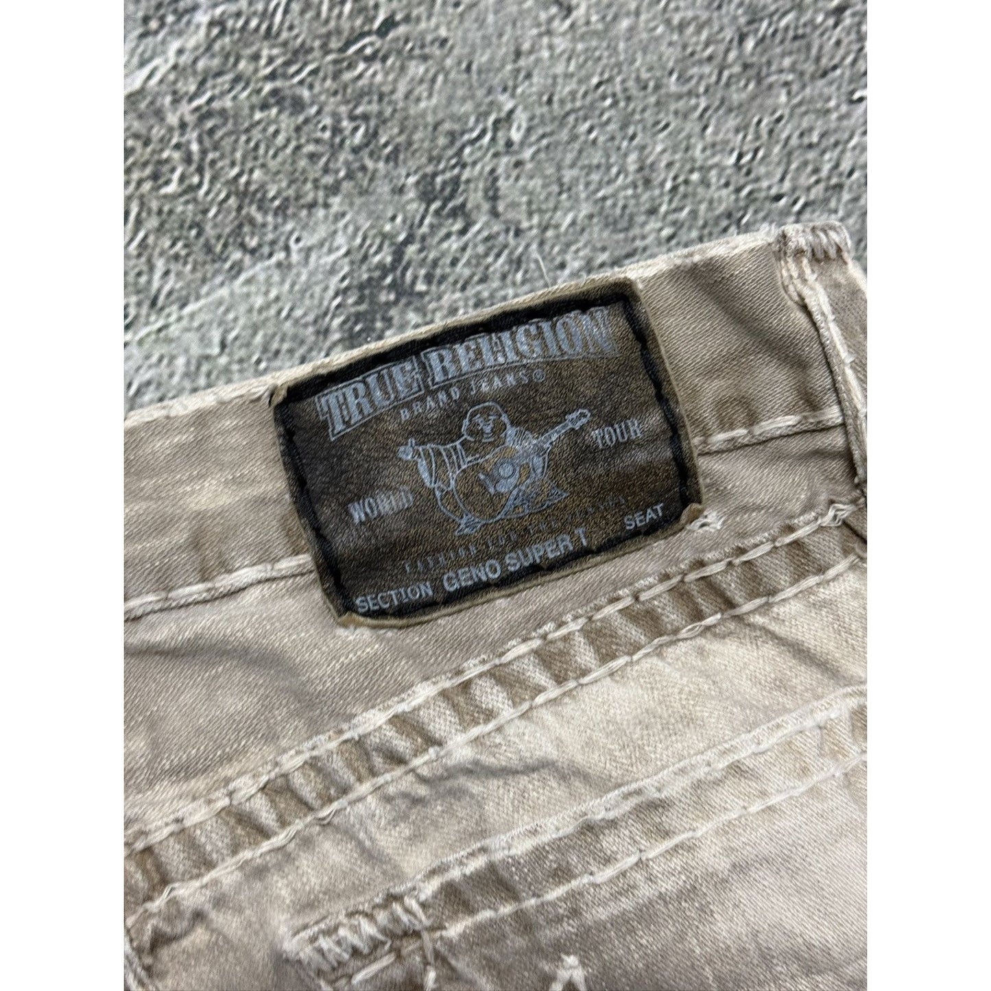 True Religion jeans vintage pants beige Geno super T
