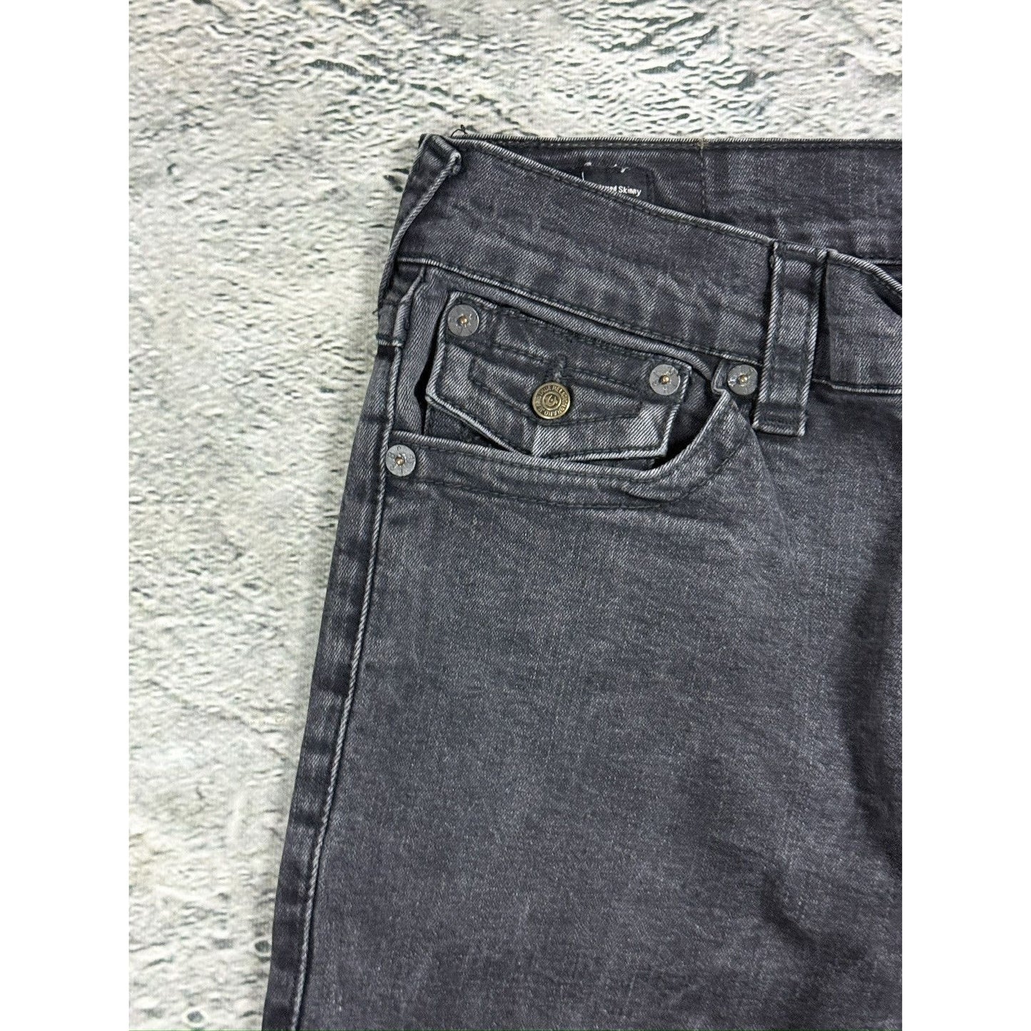True Religion black jeans painted horseshoe logo Y2K Rocco