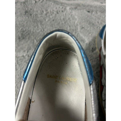 Saint Laurent Paris Silver Court Metallic Hedi Slimane era