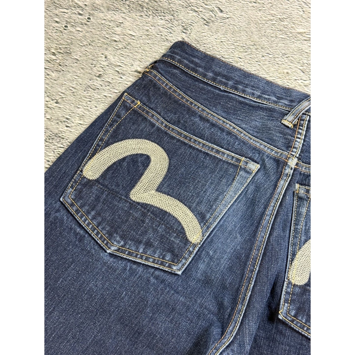 Evisu jeans vintage embroidery seagull logo selvedge