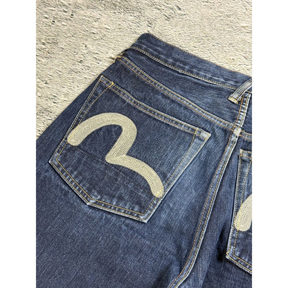 Evisu jeans vintage embroidery seagull logo selvedge