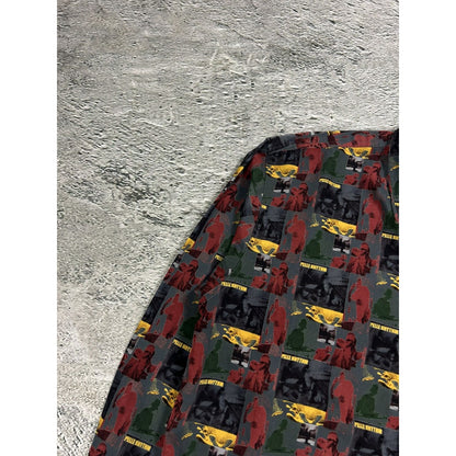 Pelle Pelle vintage full print Shirt button up music rhytm