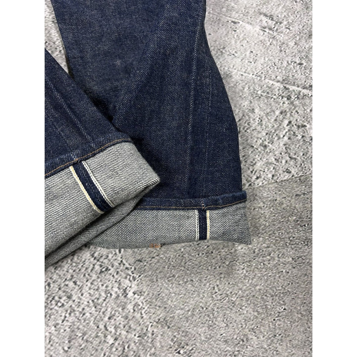 Evisu jeans vintage dark navy selvedge denim white seagull