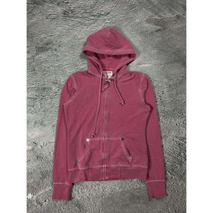True Religion zip hoodie pink Y2K