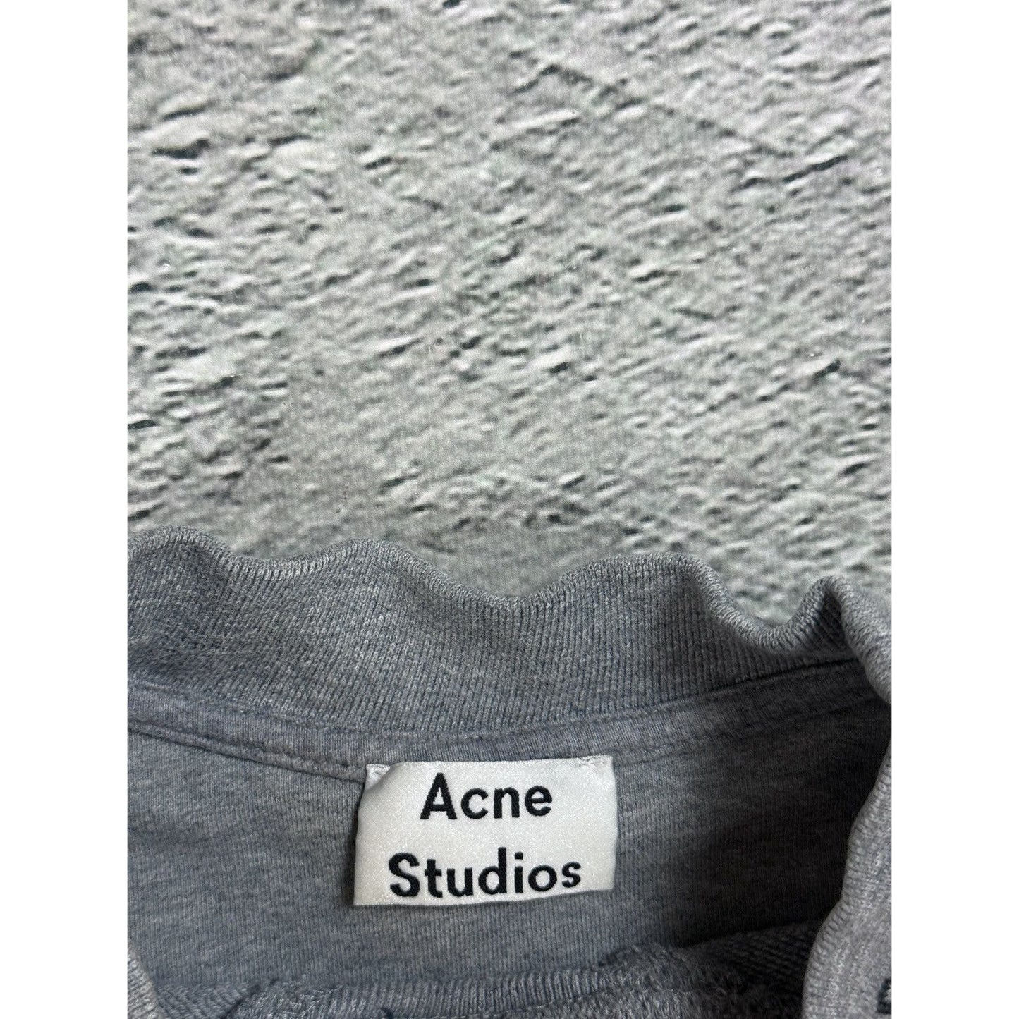 Acne sweatshirt grey collar logo Flogho PSS18