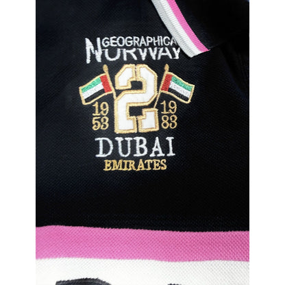 Chief Keef Polo Geografical Norway Dubai T-shirt black pink