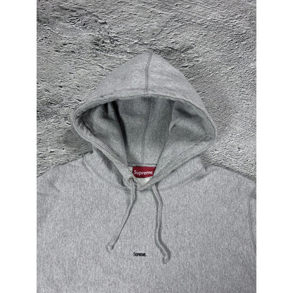 Supreme hoodie grey micrologo FW19
