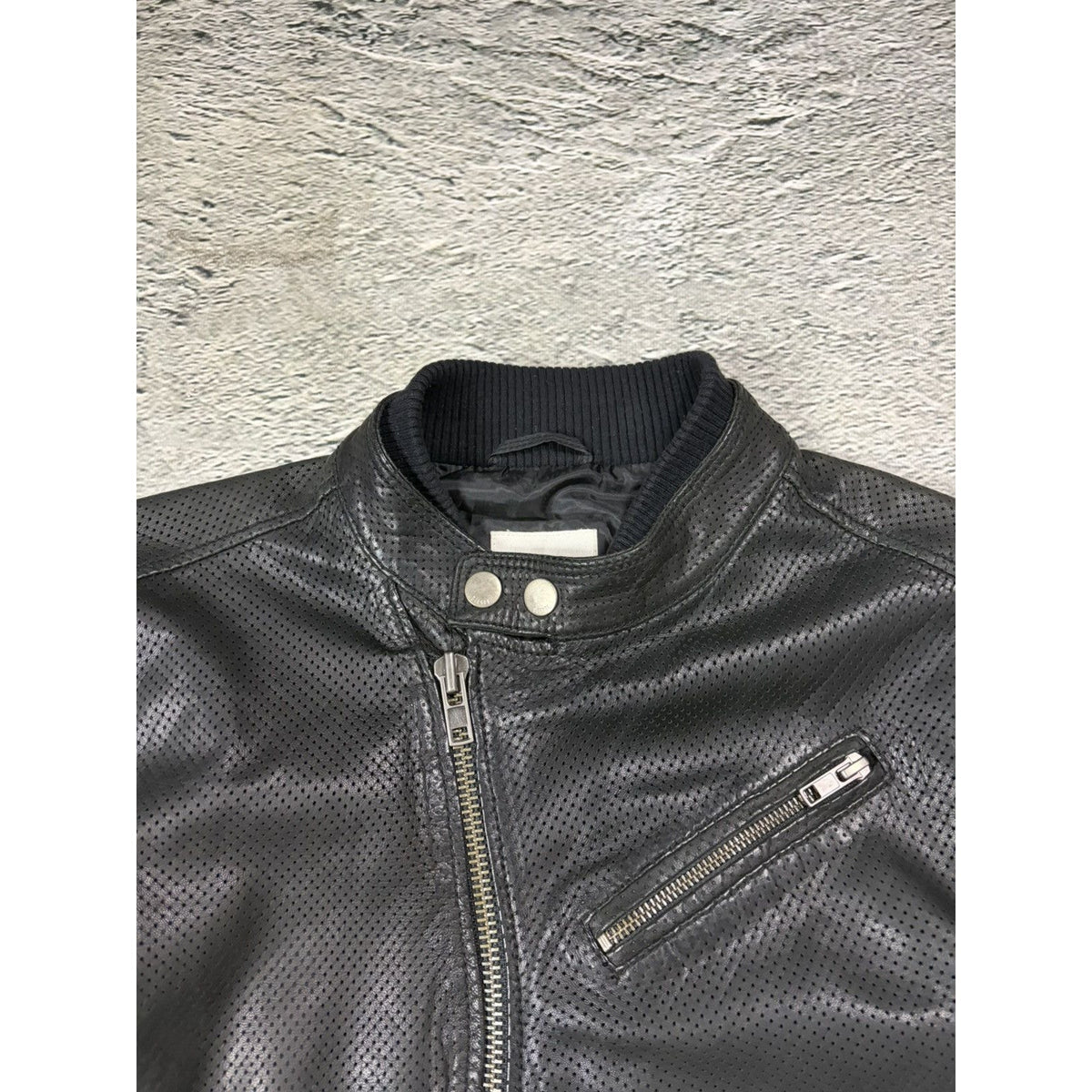 Diesel Vintage Leather asymetric black Jacket Avant Garde