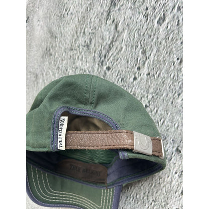 True Religion cap vintage Y2K green white thick stitching