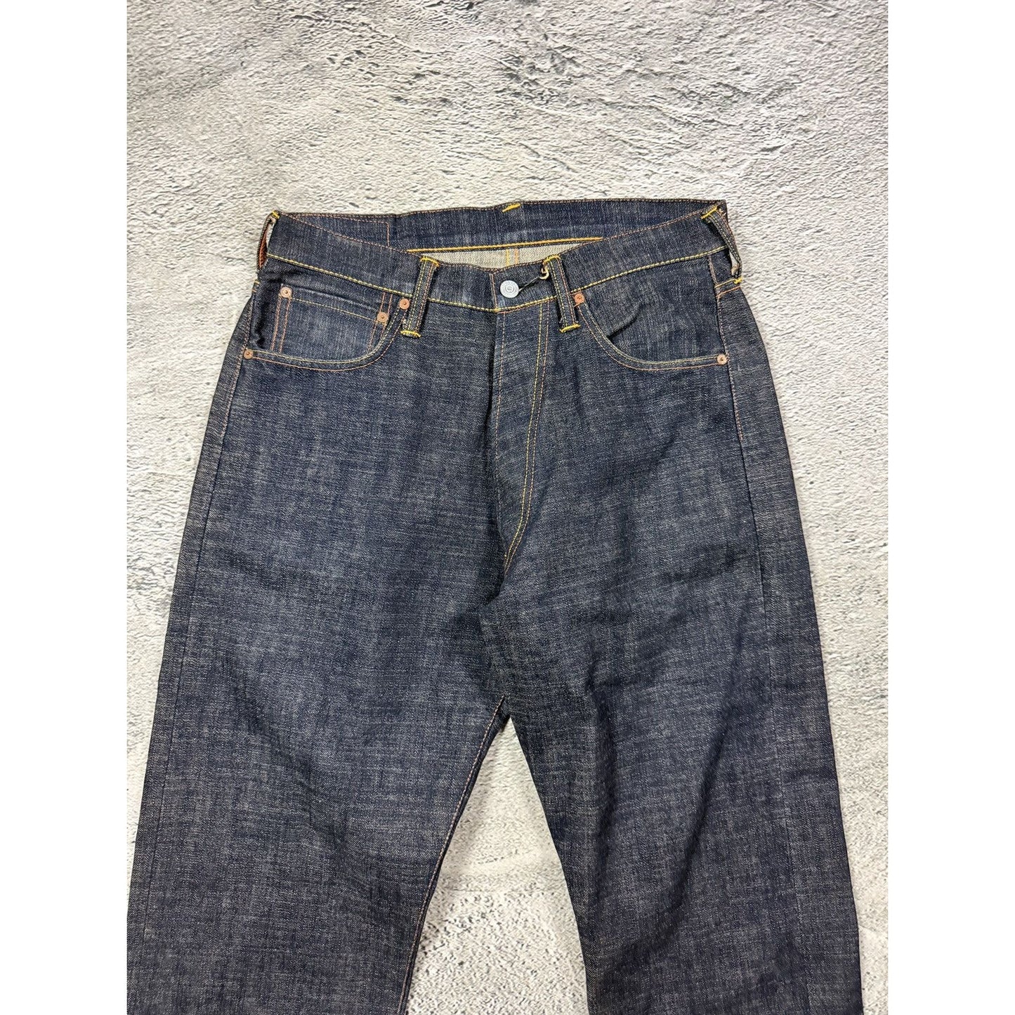 Evisu daicock pink jeans vintage raw denim Y2K big logo
