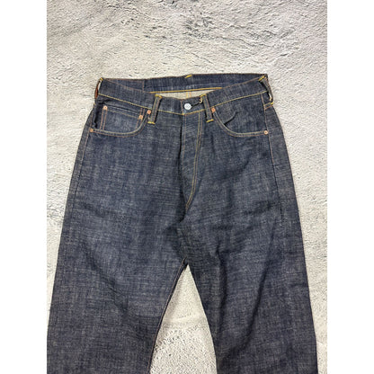 Evisu daicock pink jeans vintage raw denim Y2K big logo