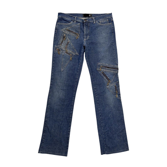 Just Cavalli Geometrical Zipper Pockets Jeans SS2005 Pants